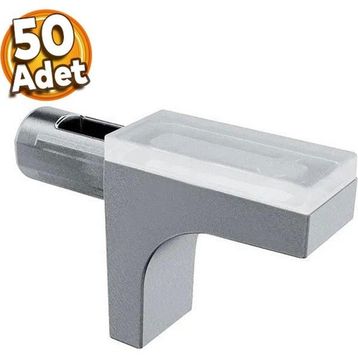 Badem10 50 Adet Raf Pimi Düz Vantuzlu Cam Ahşap Metal Raf Tutucu Çivisi Mobilya Dolap Pimi