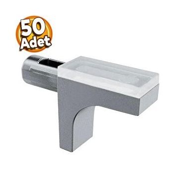 Badem10 50 Adet Raf Pimi Düz Vantuzlu Cam Ahşap Metal Raf Tutucu Çivisi Mobilya Dolap Pimi