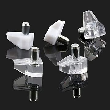 Badem10 50 Adet Raf Pimi Şeffaf Cam Ahşap Metal Raf Tutucu Çivisi Mobilya Dolap Pimi