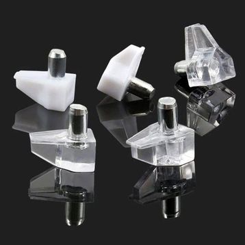 Badem10 50 Adet Raf Pimi Şeffaf Cam Ahşap Metal Raf Tutucu Çivisi Mobilya Dolap Pimi
