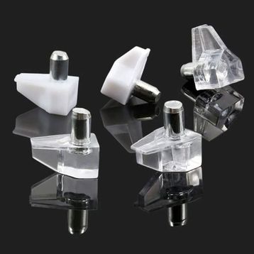 Badem10 50 Adet Raf Pimi Şeffaf Cam Ahşap Metal Raf Tutucu Çivisi Mobilya Dolap Pimi