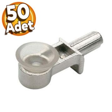 Badem10 50 Adet Raf Pimi Vantuzlu Cam Ahşap Metal Raf Tutucu Çivisi Mobilya Dolap Pimi
