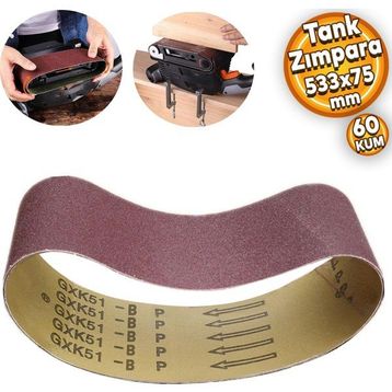 Badem10 53.3x7.5 cm 60 Kum Sonsuz Bant Tank Palet Zımpara