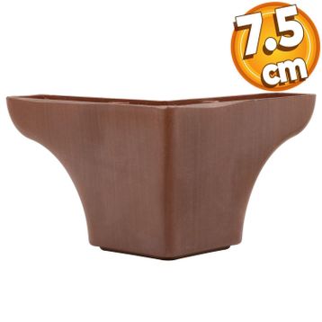 Badem10 7.5 cm Kahverengi Ahşap Desenli Baza Ayak Rose Lüks Mobilya Kanepe Sehpa Puf Koltuk Ayağı