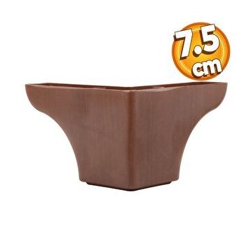 Badem10 7.5 cm Kahverengi Ahşap Desenli Baza Ayak Rose Lüks Mobilya Kanepe Sehpa Puf Koltuk Ayağı