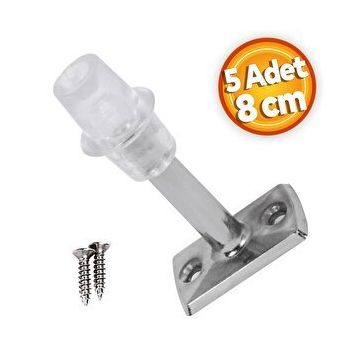Badem10 8 cm Krom Metal Silikonlu Kapı Stoperi