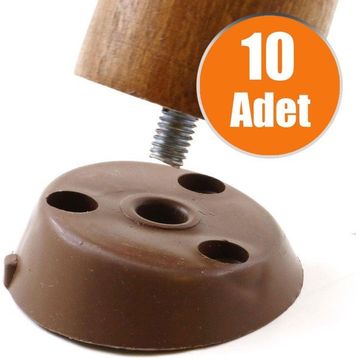 Badem10 Açılı Dereceli Ayak Tabanı Kahverengi Mobilya Masa Sehpa Ayağı Bağlantı Aparatı