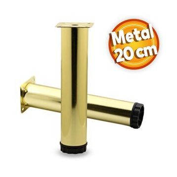 Badem10 Akça Ayarlanabilir 20 cm Gold Altın Metal Baza Mobilya Kanepe Sehpa Tv Ünitesi Koltuk Ayağı