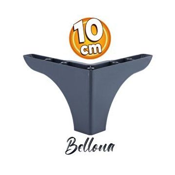 Badem10 Antrasit 10 cm Baza Mobilya Kanepe Sehpa Puf Koltuk Ayağı