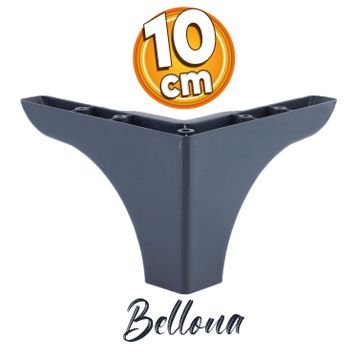 Badem10 Antrasit 10 cm Baza Mobilya Kanepe Sehpa Puf Koltuk Ayağı