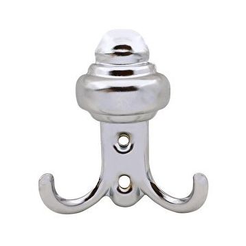 Badem10 As Büyük Sarıklı Krom Metal Vestiyer Duvar Dolap Elbise Askılığı