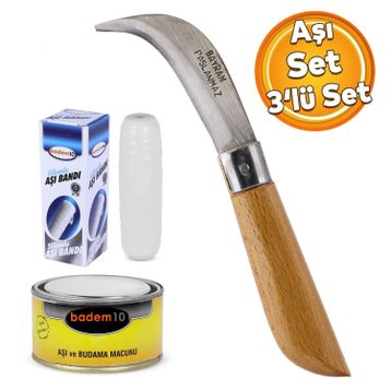 Badem10 Aşı Bıçağı+Aşı Macunu+Aşı Bandı 3'lü Aşı Bıçağı Seti