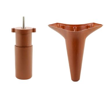 Badem10 Aspen 12'li Set 15 cm Kahverengi Lüks Mobilya Kanepe Sehpa TV Ünitesi Koltuk Baza Ayağı