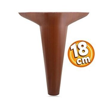 Badem10 Aspen 18 cm Kahverengi Mobilya Kanepe Sehpa Puf Koltuk Ayağı