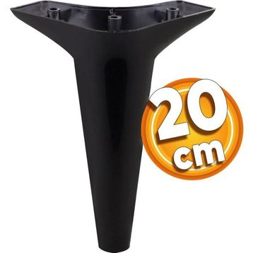 Badem10 Aspen 20 cm Siyah Baza Mobilya Kanepe Sehpa TV Ünitesi Koltuk Ayağı