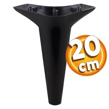Badem10 Aspen 20 cm Siyah Baza Mobilya Kanepe Sehpa TV Ünitesi Koltuk Ayağı