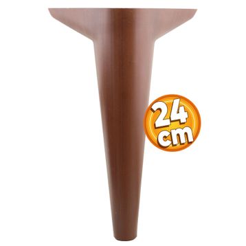 Badem10 Aspen 24 cm Kahverengi Ahşap Desenli Baza Ayak Lüks Mobilya Kanepe Sehpa Puf Koltuk Ayağı