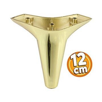 Badem10 Aspen Gold Altın Renk 12 cm Mobilya Kanepe Sehpa TV Ünitesi Baza Koltuk Ayağı