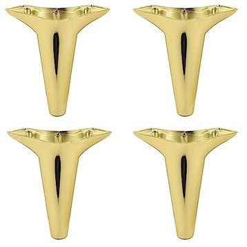 Badem10 Aspen Gold Altın Renk 15 cm 4 Adet Mobilya Kanepe Sehpa TV Ünitesi Baza Koltuk Ayağı