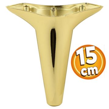 Badem10 Aspen Gold Altın Renk 15 cm Mobilya Kanepe Sehpa TV Ünitesi Baza Koltuk Ayağı