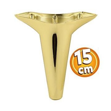 Badem10 Aspen Gold Altın Renk 15 cm Mobilya Kanepe Sehpa TV Ünitesi Baza Koltuk Ayağı
