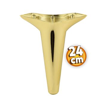 Badem10 Aspen Gold Altın Renk 24 cm Mobilya Kanepe Sehpa TV Ünitesi Baza Koltuk Ayağı