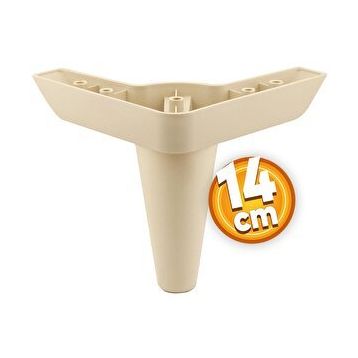 Badem10 Aspen Lüks 14 cm Krem Baza Mobilya Kanepe Sehpa TV Ünitesi Koltuk Ayağı
