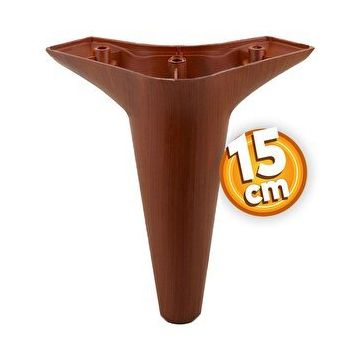 Badem10 Aspen Lüks 15 cm Kahverengi Ahşap Desenli Baza Mobilya Kanepe Sehpa TV Ünitesi Koltuk Ayağı