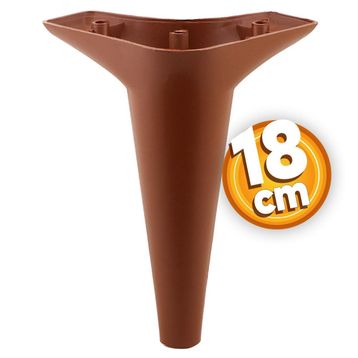 Badem10 Aspen Lüks 18 cm Kahverengi Baza Mobilya Kanepe Sehpa TV Ünitesi Koltuk Ayağı
