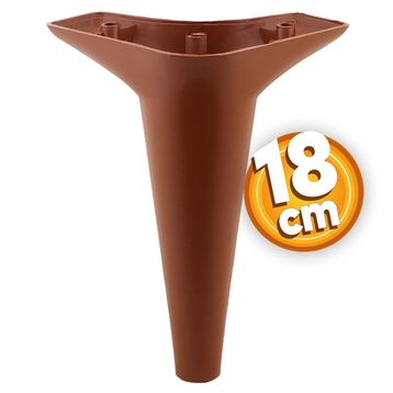 Badem10 Aspen Lüks 18 cm Kahverengi Baza Mobilya Kanepe Sehpa TV Ünitesi Koltuk Ayağı