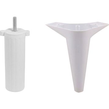 Badem10 Aspen Mobilya Ayağı 12'li Set Robot Süpürge İçin Koltuk Kanepe Destek 15 cm Beyaz Baza Ayak