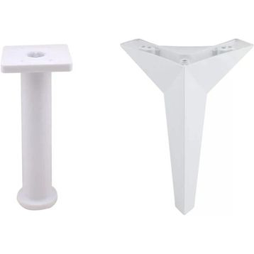 Badem10 Aspen Mobilya Ayağı 12'li Set Robot Süpürge Için Koltuk Kanepe Destek 18 cm Beyaz Baza Ayak