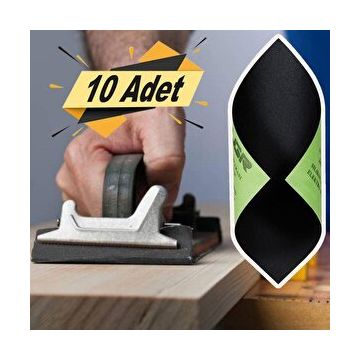 Badem10 Atlas Yumuşak Kağıt Sulu Kuru 23x28 cm 10 Adet 1200 Kum Su Zımparası