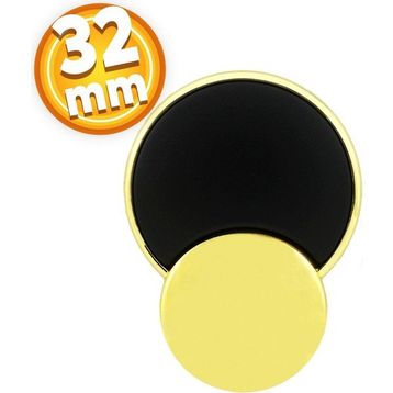 Badem10 Bentley Çekmece Dolap Kapak 32 mm Sert Plastik Mat Siyah Gold Kulp