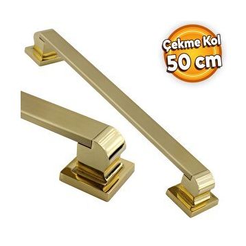 Badem10 Bersel Tutma Gold 50 cm Çekme Kolu Çelik Kapı Dış Kapı Kolu Kulp