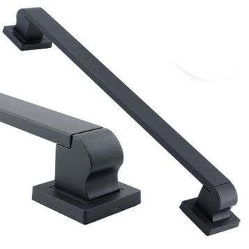 Badem10 Bersel Tutma Siyah 50 cm Çekme Kolu Çelik Kapı Dış Kapı Kolu Kulp