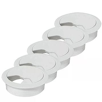 Badem10 Beyaz 5x6 cm Masa Üstü Kablo Kanalı Deliği Kapağı
