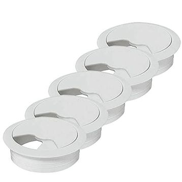 Badem10 Beyaz 5x6 cm Masa Üstü Kablo Kanalı Deliği Kapağı