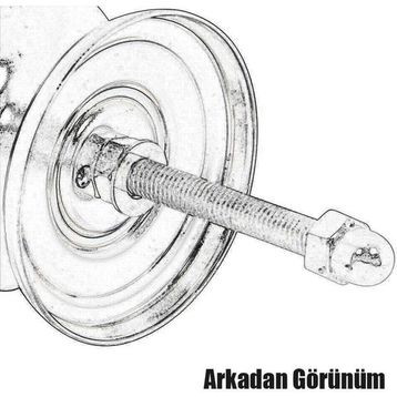 Badem10 Beyaz Metal As Klasik Kapı Tokmağı