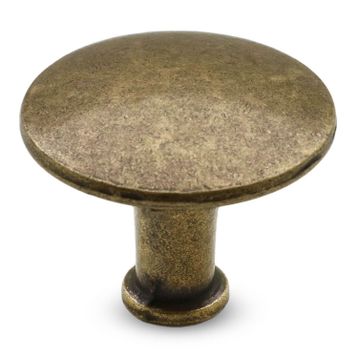 Badem10 Big Düğme Çekmece Dolap Kapak Antik Sarı Metal Kulp