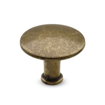 Badem10 Big Düğme Çekmece Dolap Kapak Antik Sarı Metal Kulp