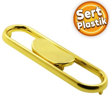 Badem10 Büyük Trend Düğme Çekmece Dolap Kapak Plastik Gold Altın 32 mm Kulp