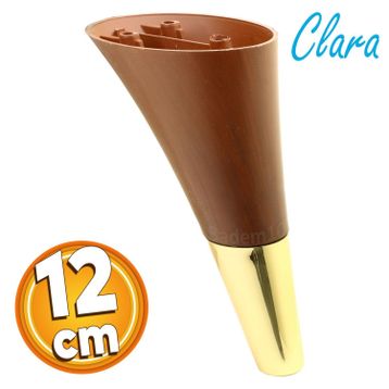 Badem10 Clara Kahverengi Gold Renk 12 cm Mobilya Kanepe Sehpa TV Ünitesi Baza Koltuk Ayağı