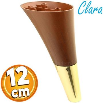 Badem10 Clara Kahverengi Gold Renk 12 cm Plastik Mobilya Kanepe Sehpa Tv Ünitesi Baza Koltuk Ayağı