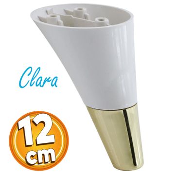 Badem10 Clara Mobilya Krem Gold Renk 12 cm Kanepe Sehpa TV Ünitesi Baza Koltuk Ayağı