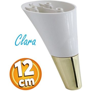 Badem10 Clara Mobilya Krem Gold Renk 12 cm Kanepe Sehpa TV Ünitesi Baza Koltuk Ayağı