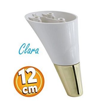 Badem10 Clara Mobilya Krem Gold Renk 12 cm Kanepe Sehpa TV Ünitesi Baza Koltuk Ayağı