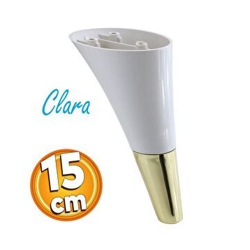 Badem10 Clara Mobilya Krem Gold Renk 15 cm Kanepe Sehpa TV Ünitesi Baza Koltuk Ayağı