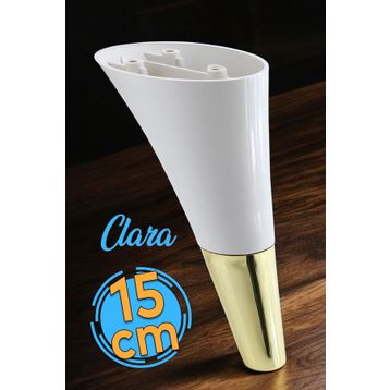 Badem10 Clara Mobilya Krem Gold Renk 15 cm Kanepe Sehpa TV Ünitesi Baza Koltuk Ayağı