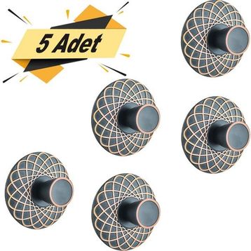 Badem10 Dinar 5 Adet Satine Antik Bakır Metal Çekmece Dolap Kapak Kulbu